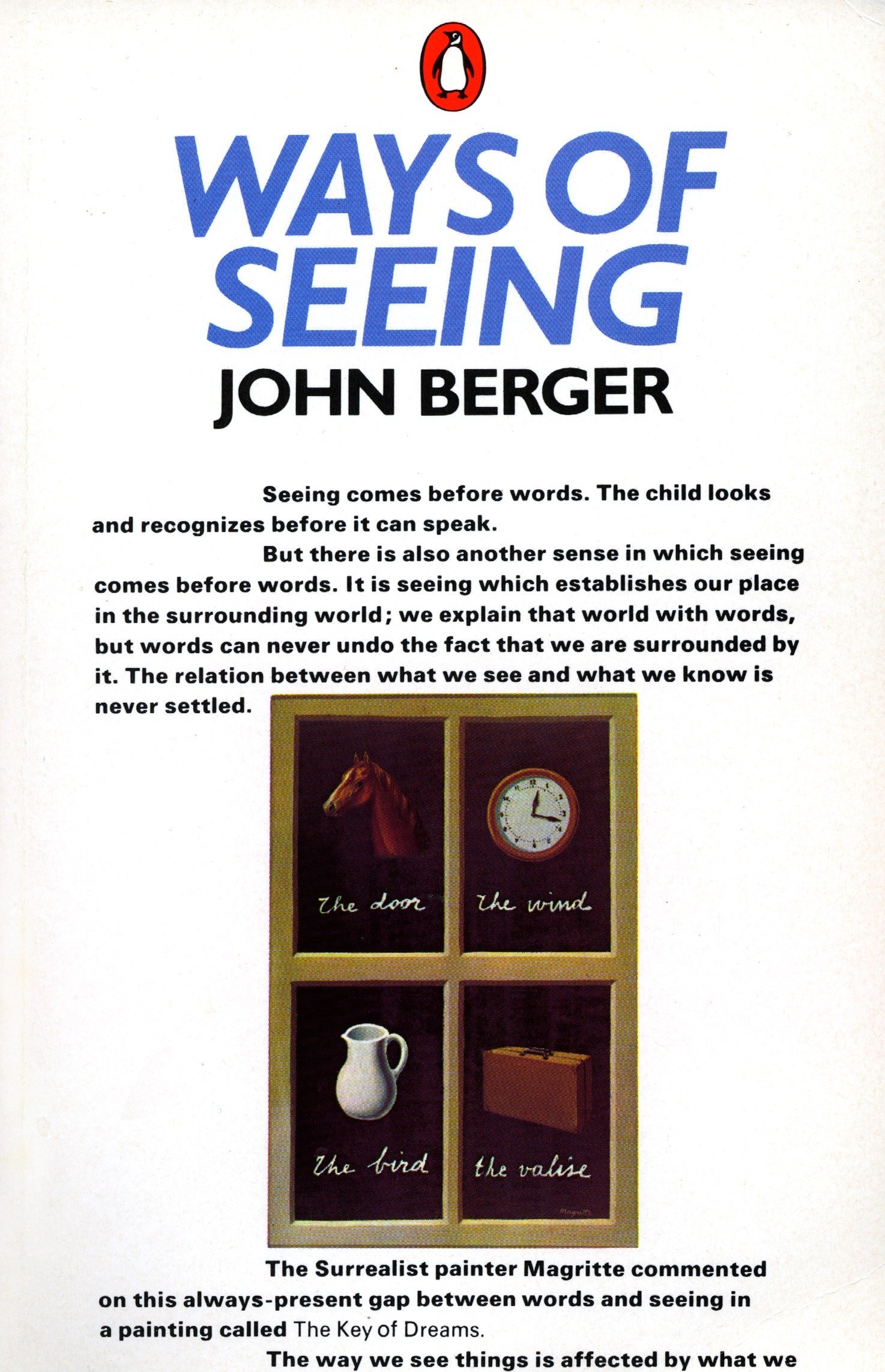 John Berger, Ways of seeing, Londres, Peguin Classics, 1990